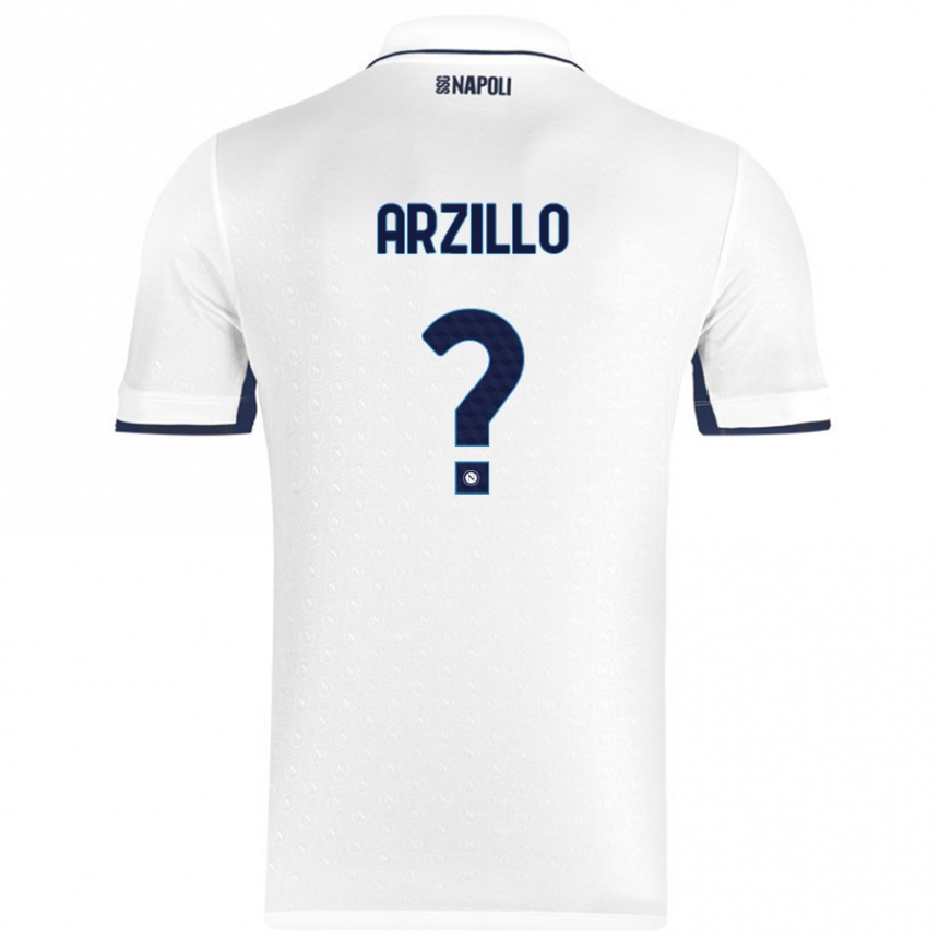 Niño Fútbol Camiseta Antonino Arzillo #0 Blanco Azul Real 2ª Equipación 2024/25 México