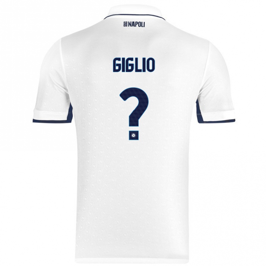 Niño Fútbol Camiseta Angelo Giglio #0 Blanco Azul Real 2ª Equipación 2024/25 México