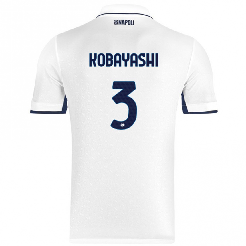 Niño Fútbol Camiseta Miharu Kobayashi #3 Blanco Azul Real 2ª Equipación 2024/25 México