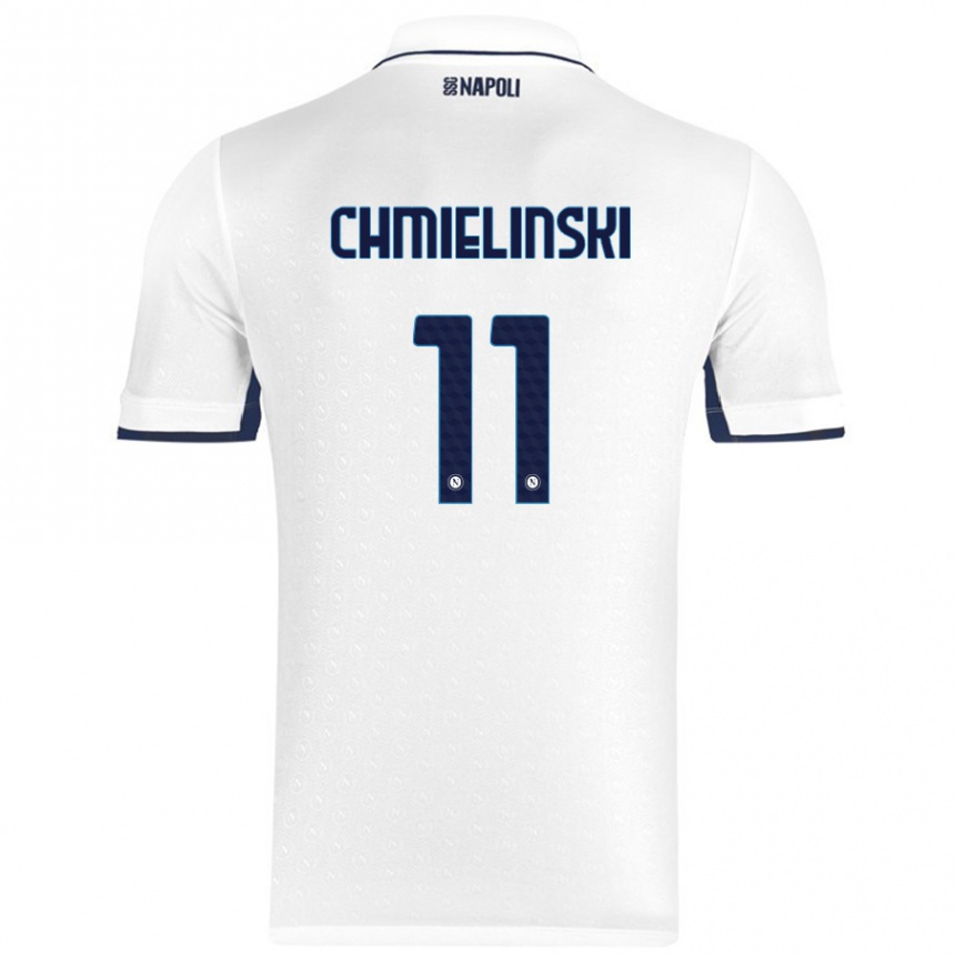 Niño Fútbol Camiseta Gina Chmielinski #11 Blanco Azul Real 2ª Equipación 2024/25 México