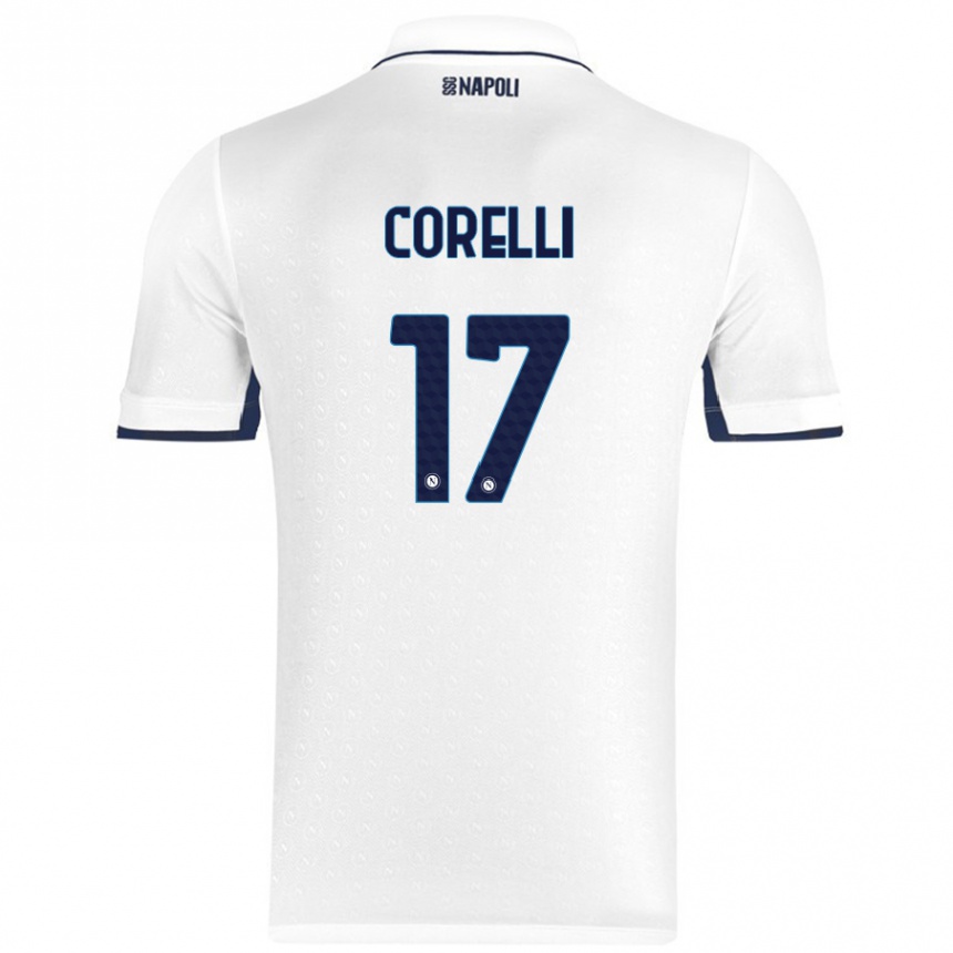 Niño Fútbol Camiseta Alice Corelli #17 Blanco Azul Real 2ª Equipación 2024/25 México