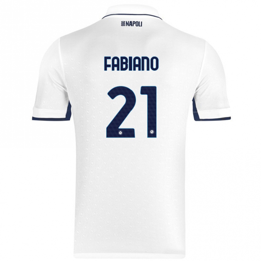 Niño Fútbol Camiseta Francesca Fabiano #21 Blanco Azul Real 2ª Equipación 2024/25 México