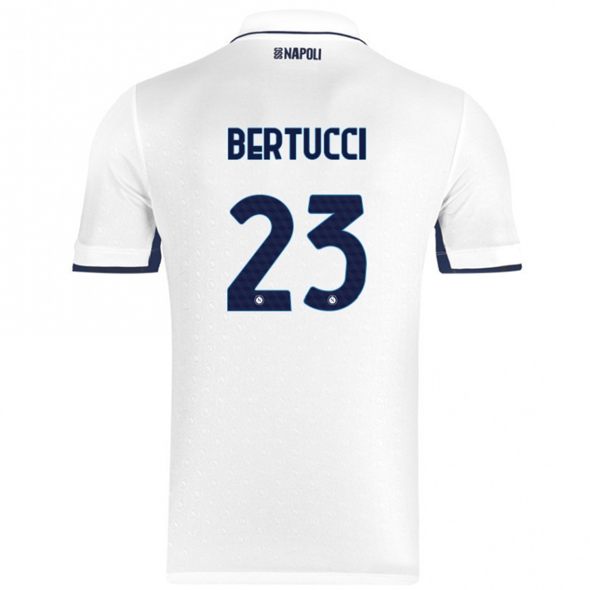 Niño Fútbol Camiseta Sofia Bertucci #23 Blanco Azul Real 2ª Equipación 2024/25 México