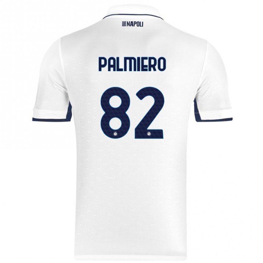 Niño Fútbol Camiseta Luca Palmiero #82 Blanco Azul Real 2ª Equipación 2024/25 México