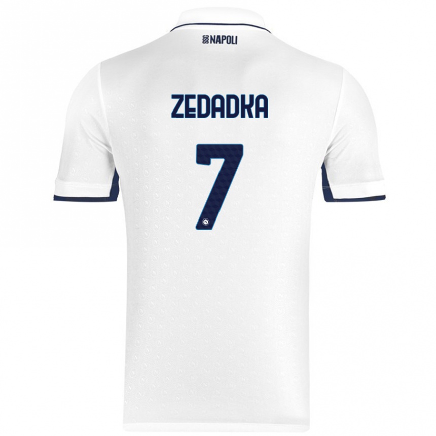 Niño Fútbol Camiseta Karim Zedadka #7 Blanco Azul Real 2ª Equipación 2024/25 México