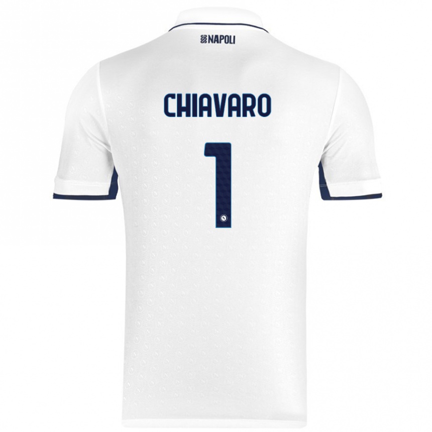 Niño Fútbol Camiseta Kelly Chiavaro #1 Blanco Azul Real 2ª Equipación 2024/25 México