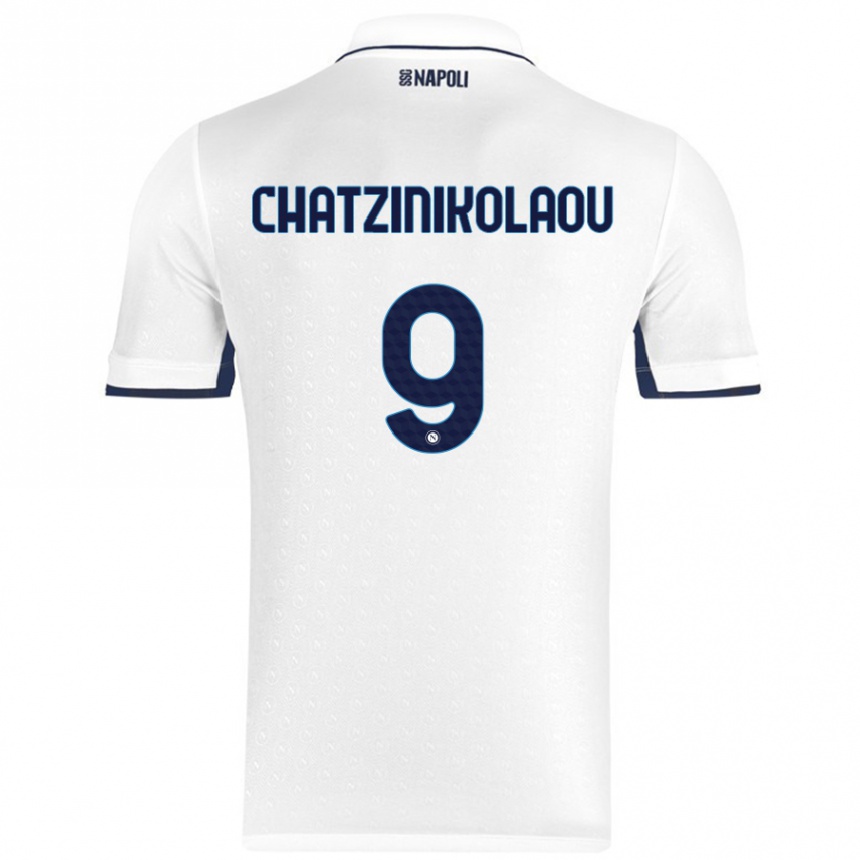 Niño Fútbol Camiseta Despoina Chatzinikolaou #9 Blanco Azul Real 2ª Equipación 2024/25 México