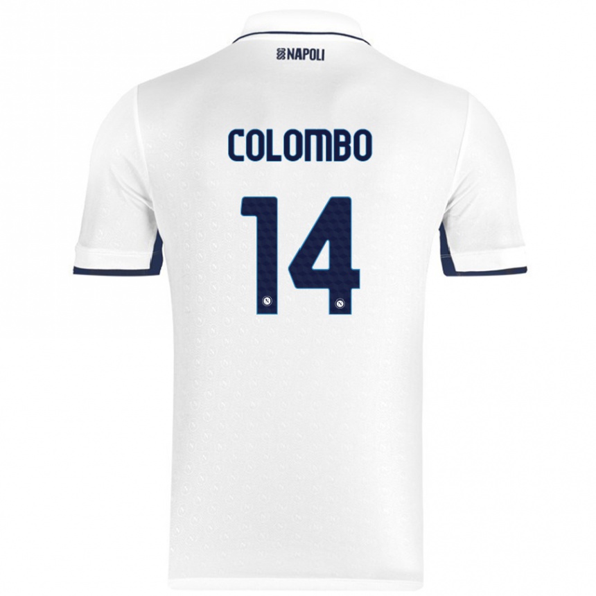 Niño Fútbol Camiseta Sofia Colombo #14 Blanco Azul Real 2ª Equipación 2024/25 México