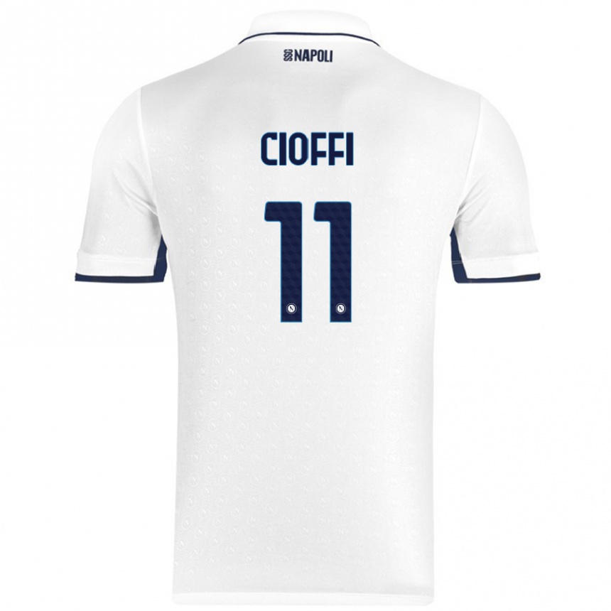 Niño Fútbol Camiseta Antonio Cioffi #11 Blanco Azul Real 2ª Equipación 2024/25 México