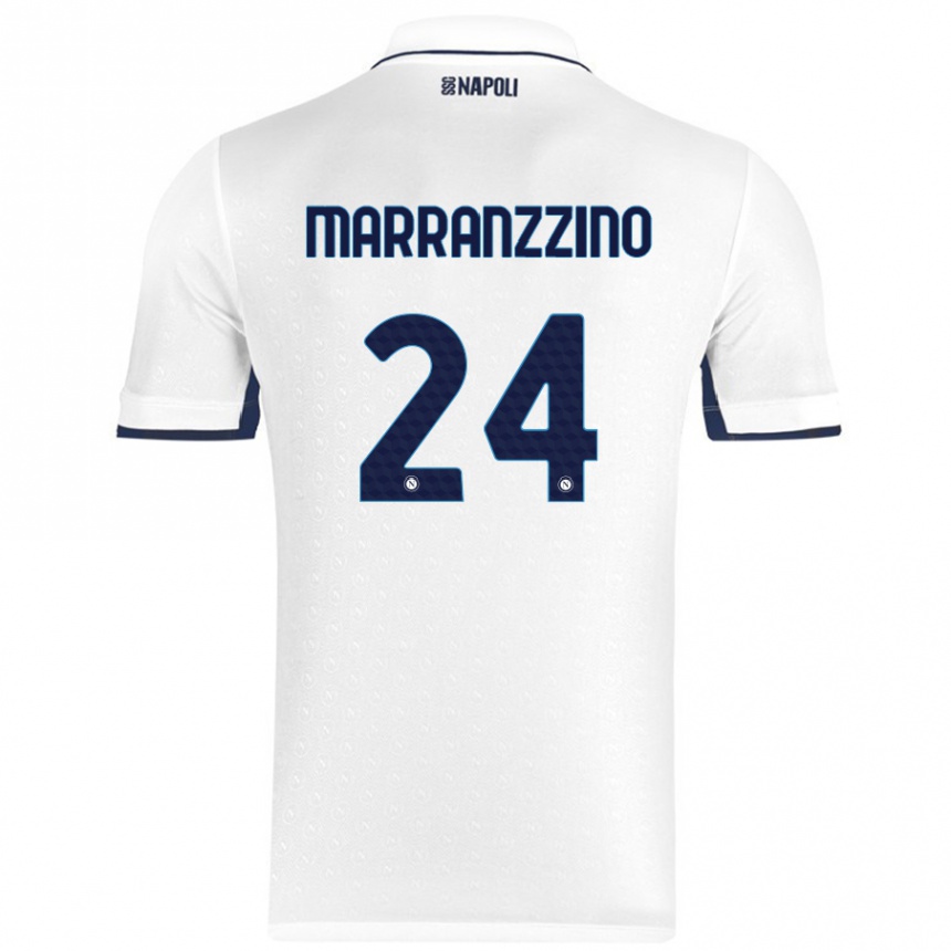 Niño Fútbol Camiseta Pasquale Marranzzino #24 Blanco Azul Real 2ª Equipación 2024/25 México