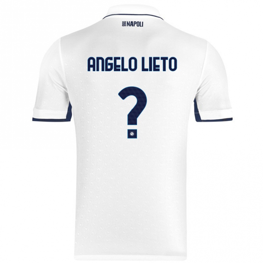 Niño Fútbol Camiseta Angelo Lieto #0 Blanco Azul Real 2ª Equipación 2024/25 México