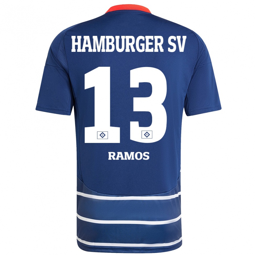 Niño Fútbol Camiseta Guilherme Ramos #13 Azul Oscuro 2ª Equipación 2024/25 México