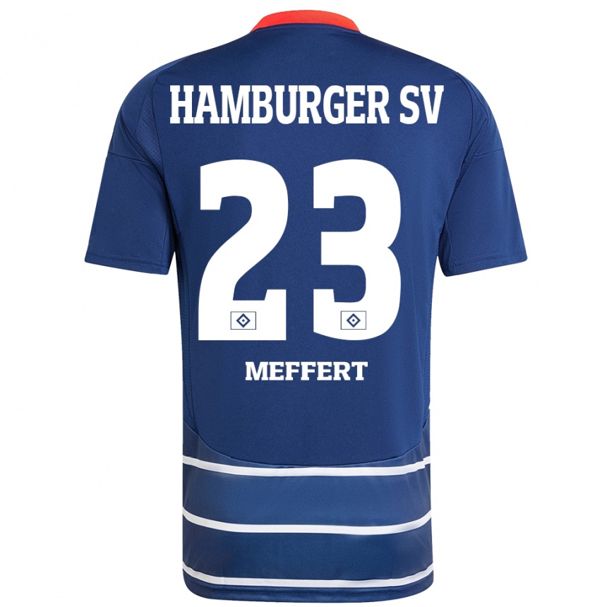 Niño Fútbol Camiseta Jonas Meffert #23 Azul Oscuro 2ª Equipación 2024/25 México