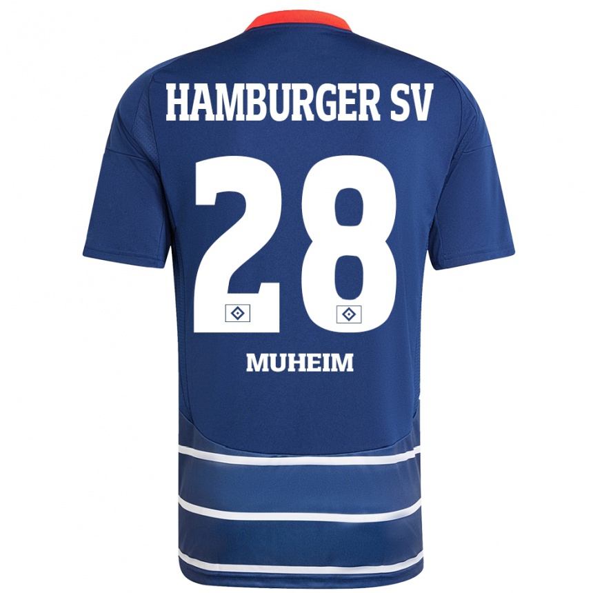 Niño Fútbol Camiseta Miro Muheim #28 Azul Oscuro 2ª Equipación 2024/25 México