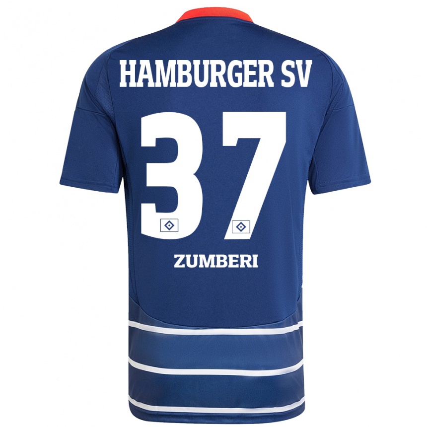 Niño Fútbol Camiseta Valon Zumberi #37 Azul Oscuro 2ª Equipación 2024/25 México