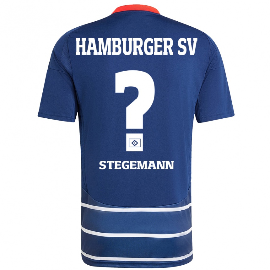 Niño Fútbol Camiseta Jean-Pierre Stegemann #0 Azul Oscuro 2ª Equipación 2024/25 México