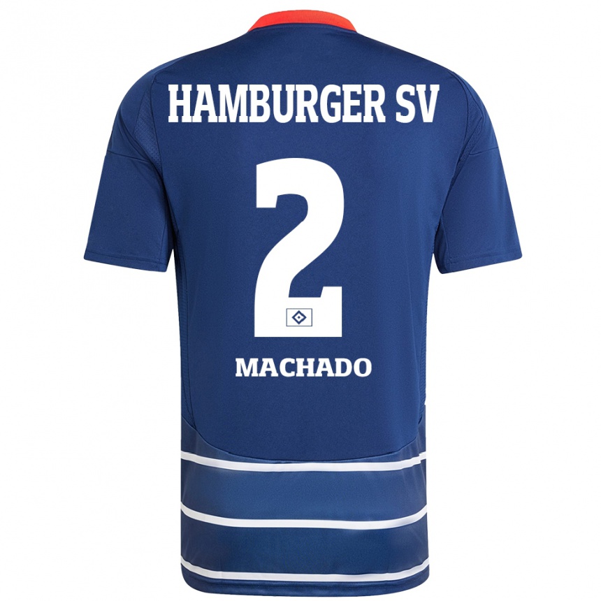 Niño Fútbol Camiseta Kilian Hölscher Machado #2 Azul Oscuro 2ª Equipación 2024/25 México