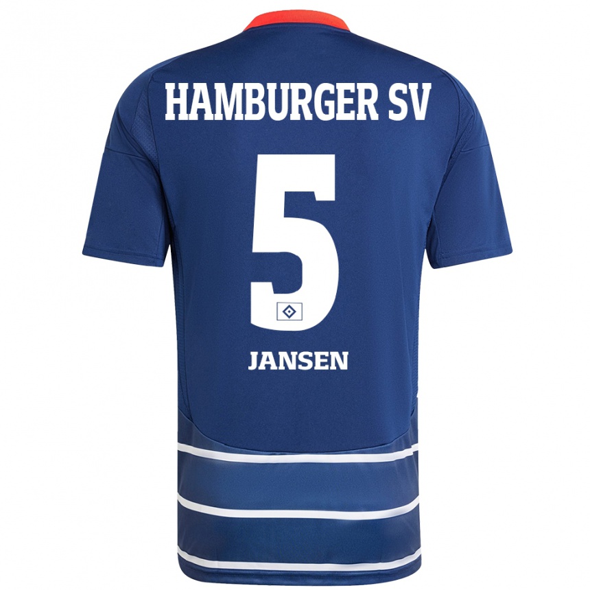 Niño Fútbol Camiseta Marcell Jansen #5 Azul Oscuro 2ª Equipación 2024/25 México