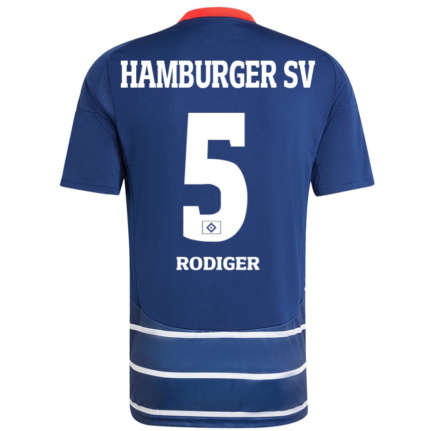 Niño Fútbol Camiseta Philipp Rödiger #5 Azul Oscuro 2ª Equipación 2024/25 México