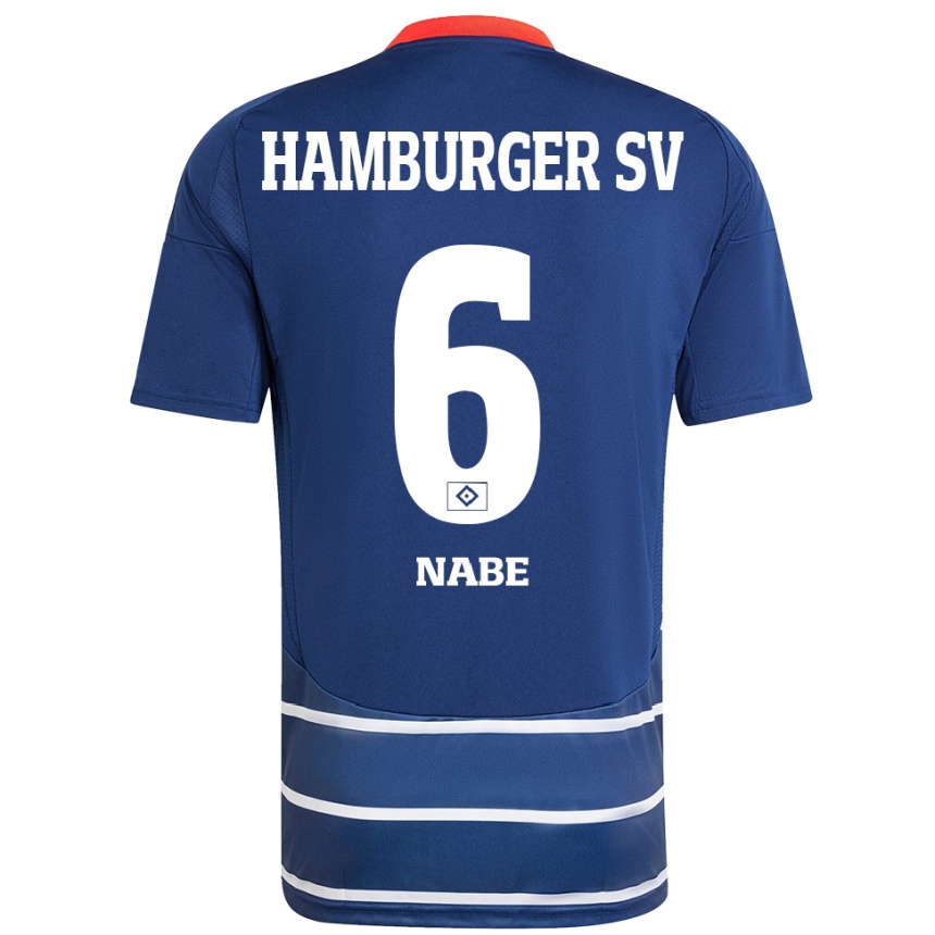 Niño Fútbol Camiseta Jamal Nabe #6 Azul Oscuro 2ª Equipación 2024/25 México