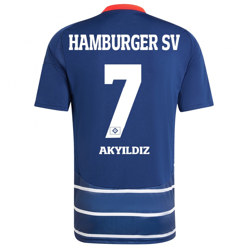 Niño Fútbol Camiseta Liam Akyildiz #7 Azul Oscuro 2ª Equipación 2024/25 México