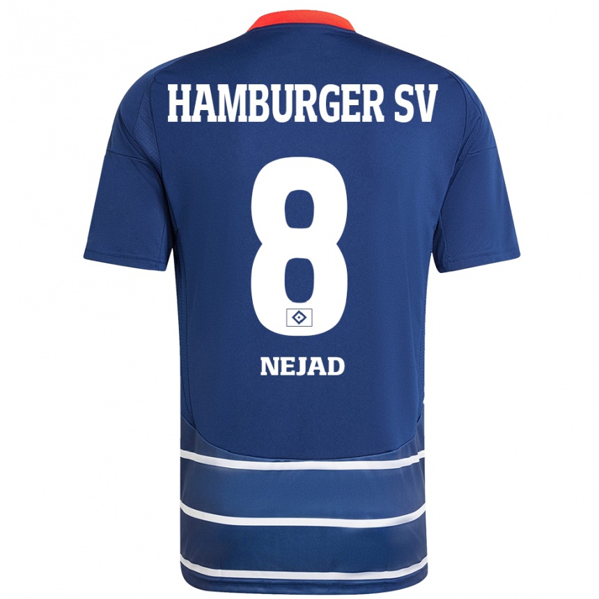 Niño Fútbol Camiseta Milad Nejad #8 Azul Oscuro 2ª Equipación 2024/25 México