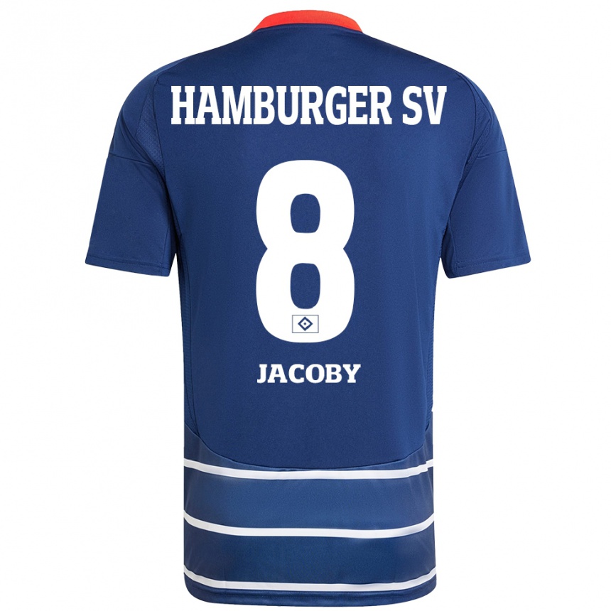 Niño Fútbol Camiseta Leandro Jacoby #8 Azul Oscuro 2ª Equipación 2024/25 México