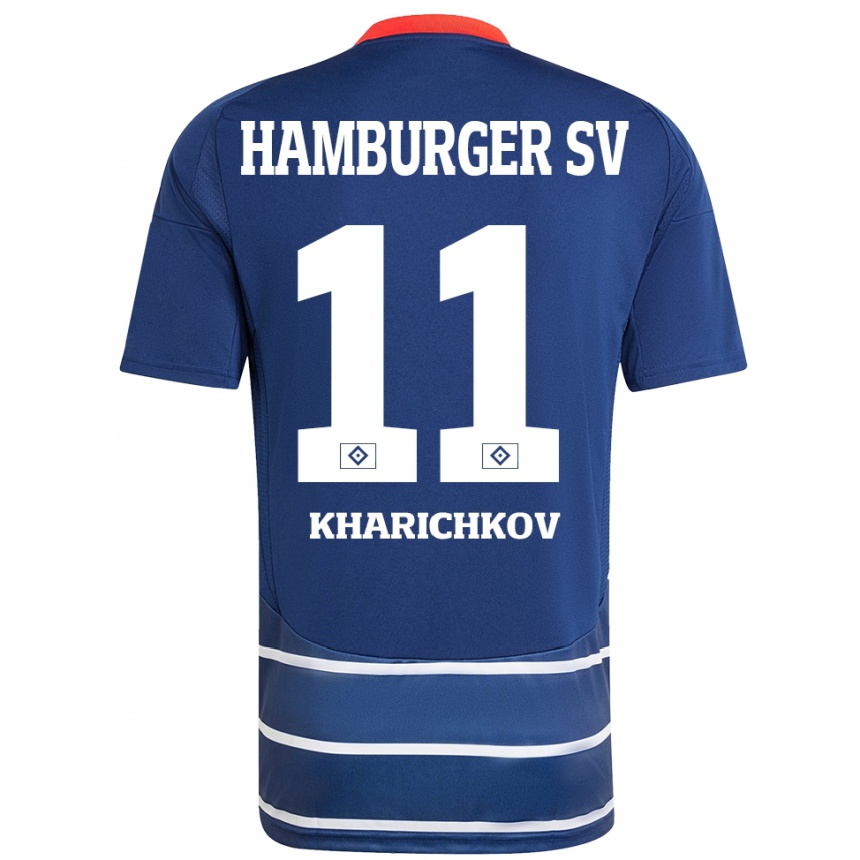 Niño Fútbol Camiseta Valentyn Kharichkov #11 Azul Oscuro 2ª Equipación 2024/25 México