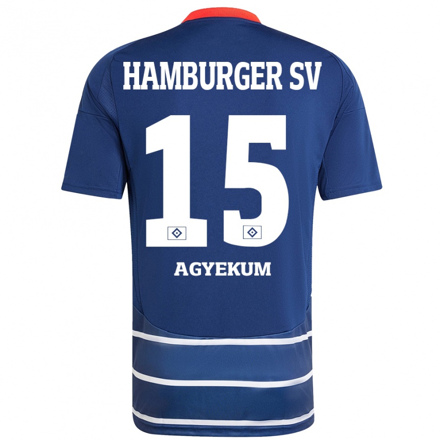 Niño Fútbol Camiseta Joel Agyekum #15 Azul Oscuro 2ª Equipación 2024/25 México