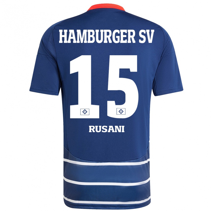 Niño Fútbol Camiseta Yasin Rusani #15 Azul Oscuro 2ª Equipación 2024/25 México