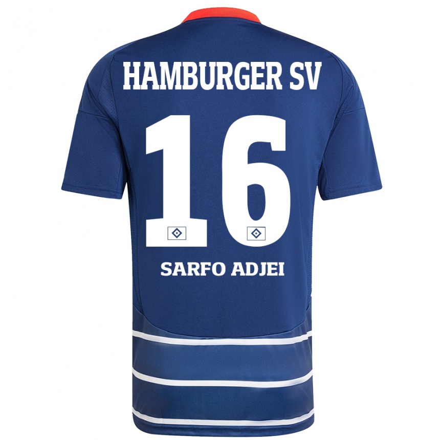 Niño Fútbol Camiseta Maximilian Sarfo-Adjei #16 Azul Oscuro 2ª Equipación 2024/25 México