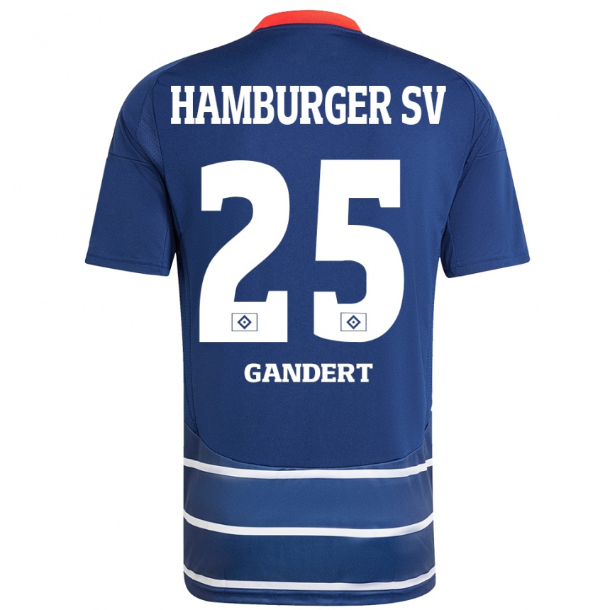 Niño Fútbol Camiseta Jeremy Gandert #25 Azul Oscuro 2ª Equipación 2024/25 México