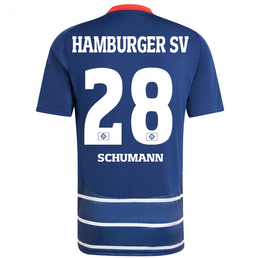 Niño Fútbol Camiseta Henri Maximilian Schümann #28 Azul Oscuro 2ª Equipación 2024/25 México