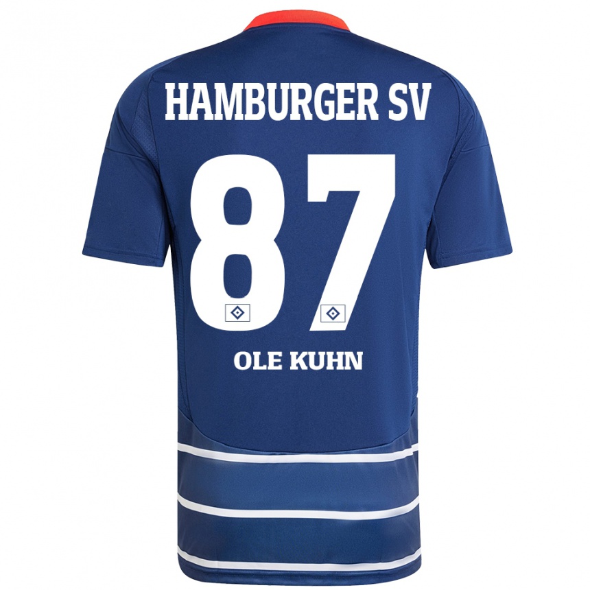 Niño Fútbol Camiseta Niklas Ole Kühn #87 Azul Oscuro 2ª Equipación 2024/25 México