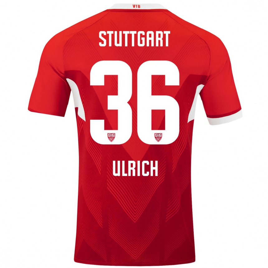 Niño Fútbol Camiseta Laurin Ulrich #36 Rojo Blanco 2ª Equipación 2024/25 México