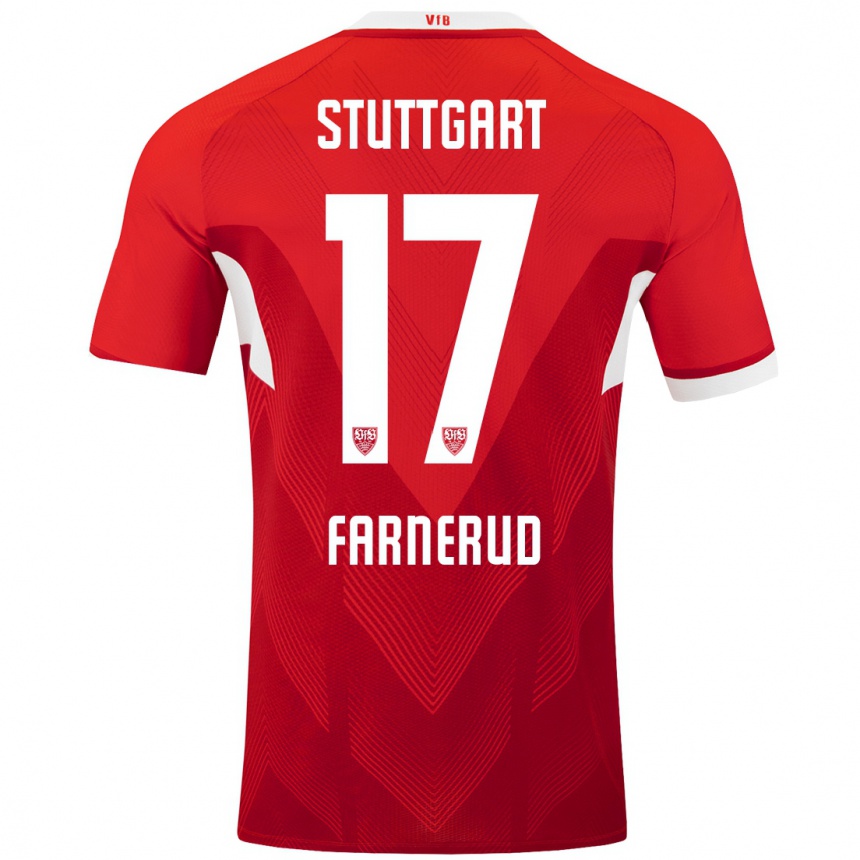 Niño Fútbol Camiseta Colin Farnerud #17 Rojo Blanco 2ª Equipación 2024/25 México