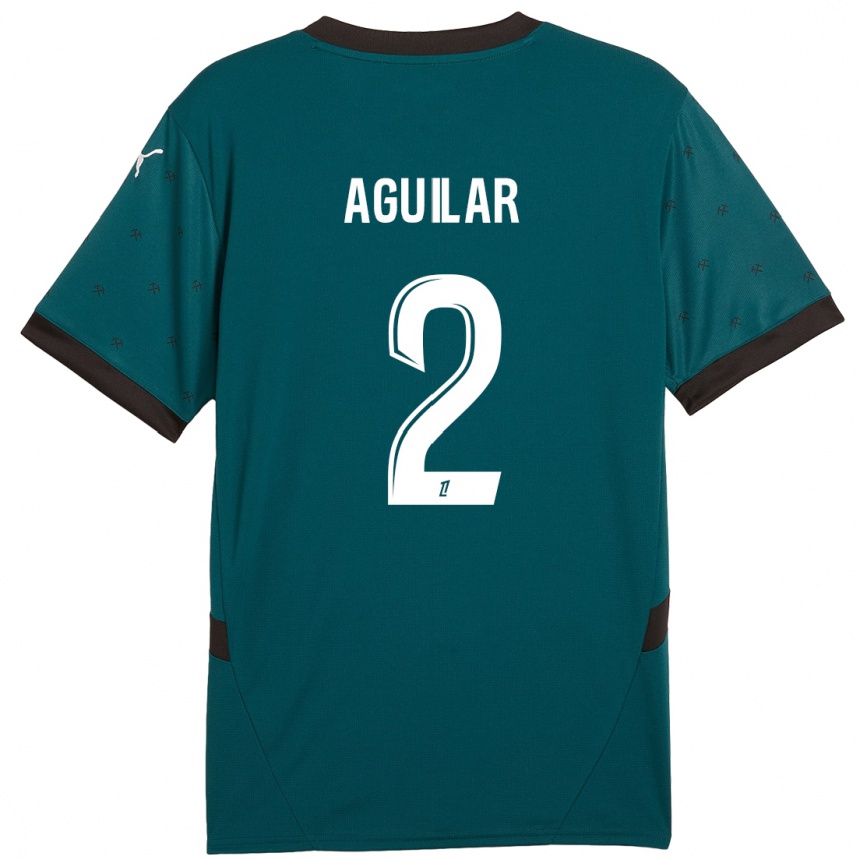 Niño Fútbol Camiseta Ruben Aguilar #2 Verde Oscuro 2ª Equipación 2024/25 México