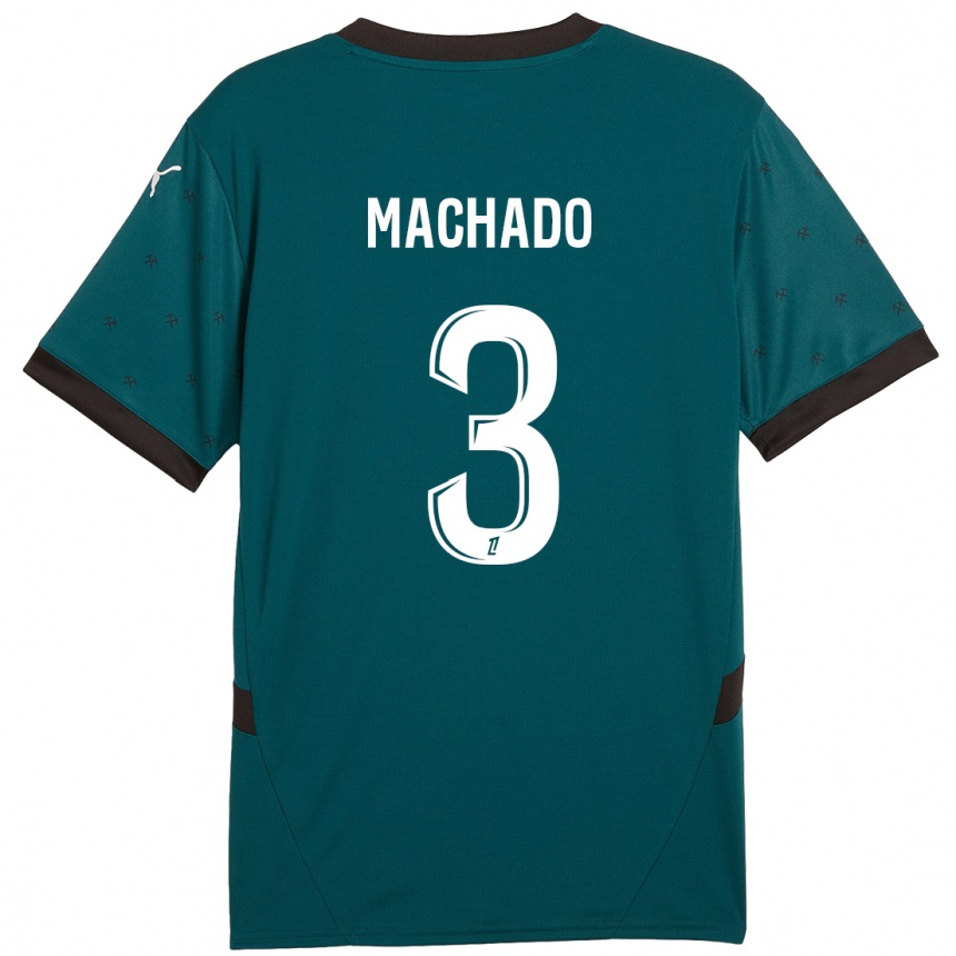 Niño Fútbol Camiseta Deiver Machado #3 Verde Oscuro 2ª Equipación 2024/25 México