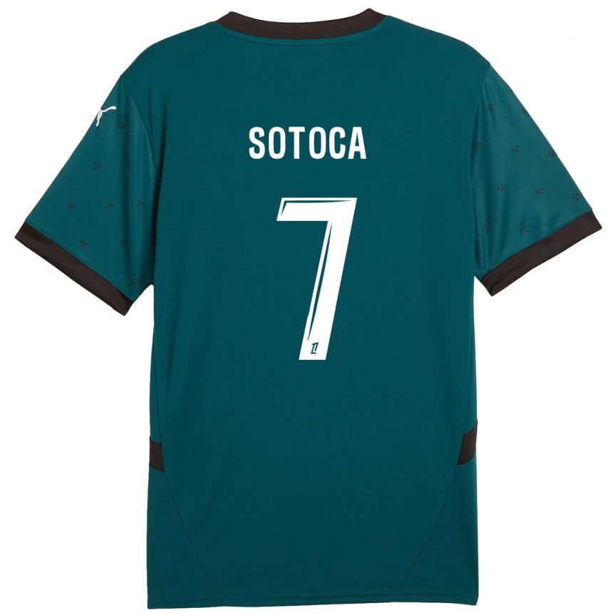 Niño Fútbol Camiseta Florian Sotoca #7 Verde Oscuro 2ª Equipación 2024/25 México