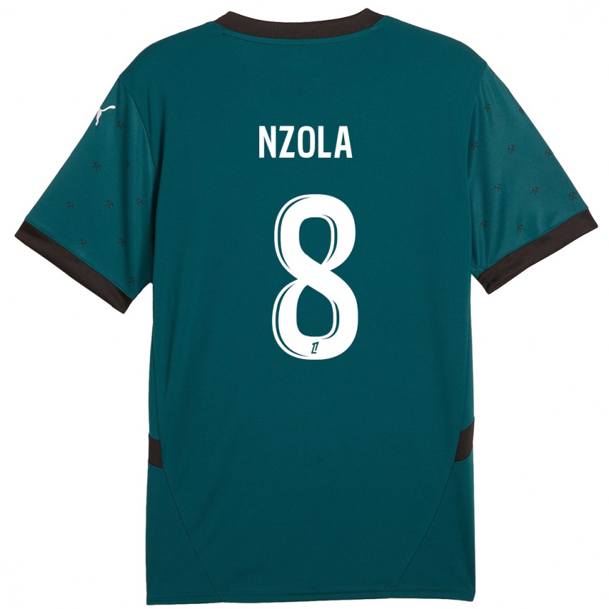 Niño Fútbol Camiseta M'bala Nzola #8 Verde Oscuro 2ª Equipación 2024/25 México