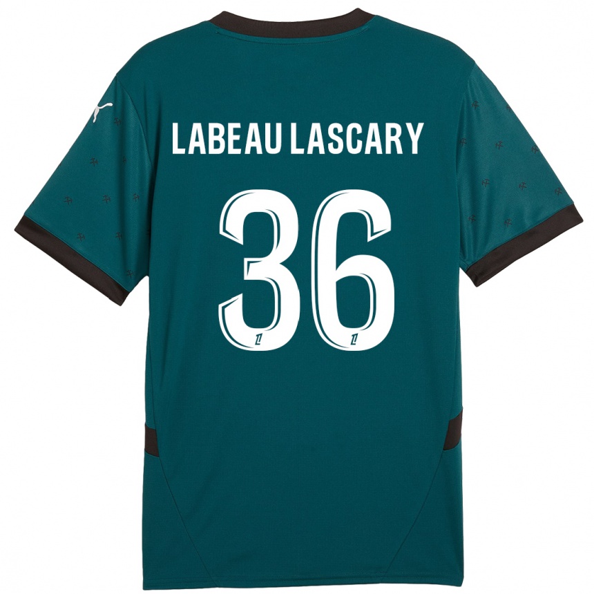 Niño Fútbol Camiseta Rémy Labeau Lascary #36 Verde Oscuro 2ª Equipación 2024/25 México