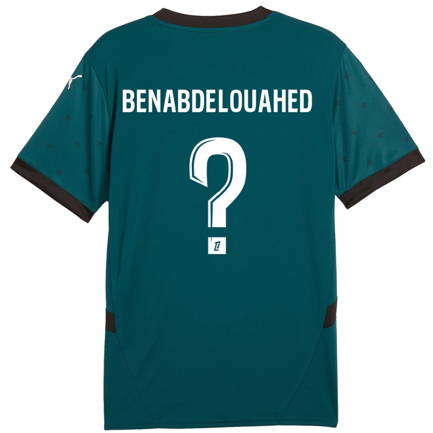 Niño Fútbol Camiseta Kaïs Benabdelouahed #0 Verde Oscuro 2ª Equipación 2024/25 México