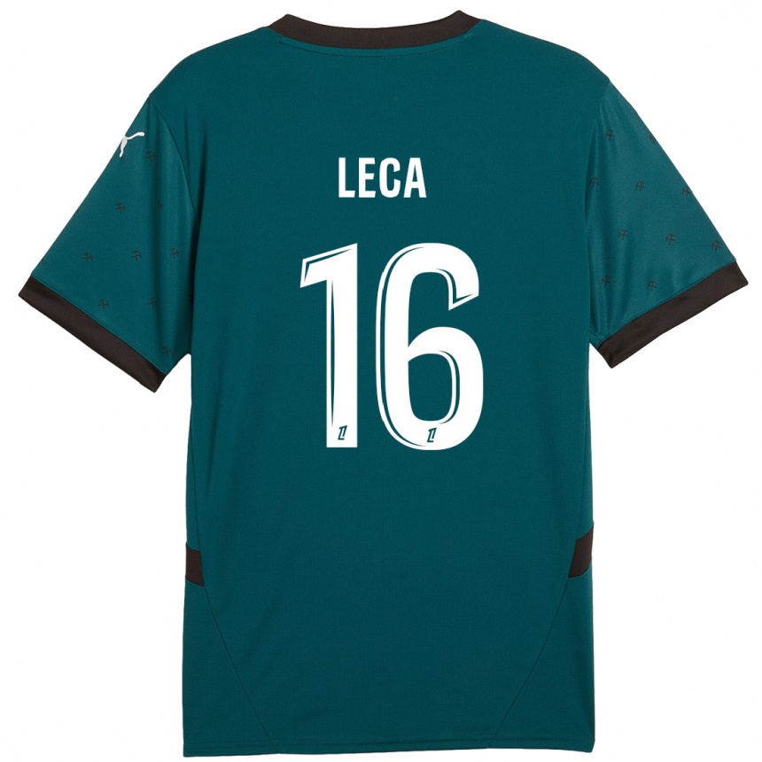 Niño Fútbol Camiseta Jean-Louis Leca #16 Verde Oscuro 2ª Equipación 2024/25 México