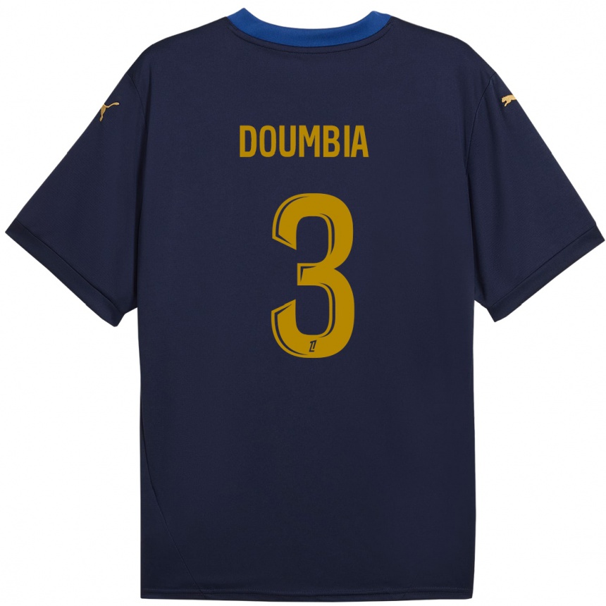 Niño Fútbol Camiseta Kamory Doumbia #3 Azul Marino Dorado 2ª Equipación 2024/25 México