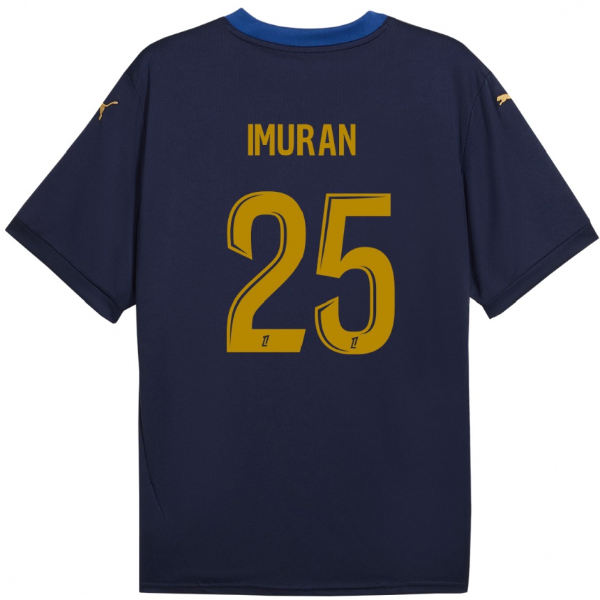 Niño Fútbol Camiseta Rofiat Adenike Imuran #25 Azul Marino Dorado 2ª Equipación 2024/25 México