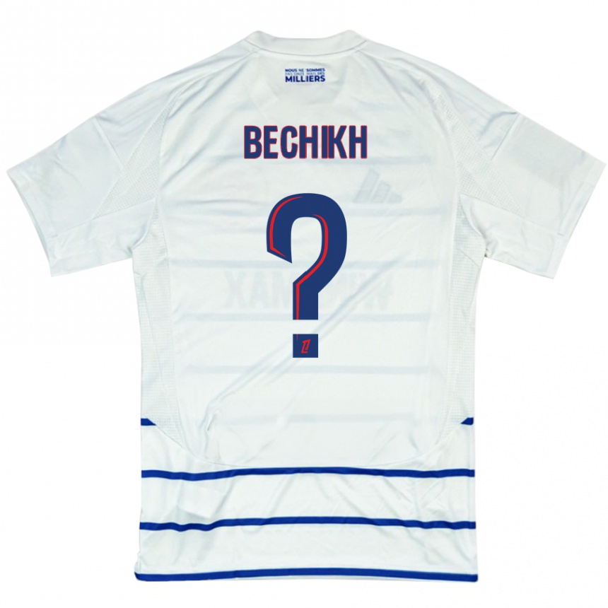 Niño Fútbol Camiseta Mohamed Bechikh #0 Blanco Azul 2ª Equipación 2024/25 México