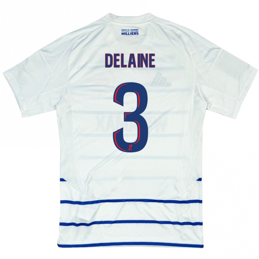 Niño Fútbol Camiseta Thomas Delaine #3 Blanco Azul 2ª Equipación 2024/25 México