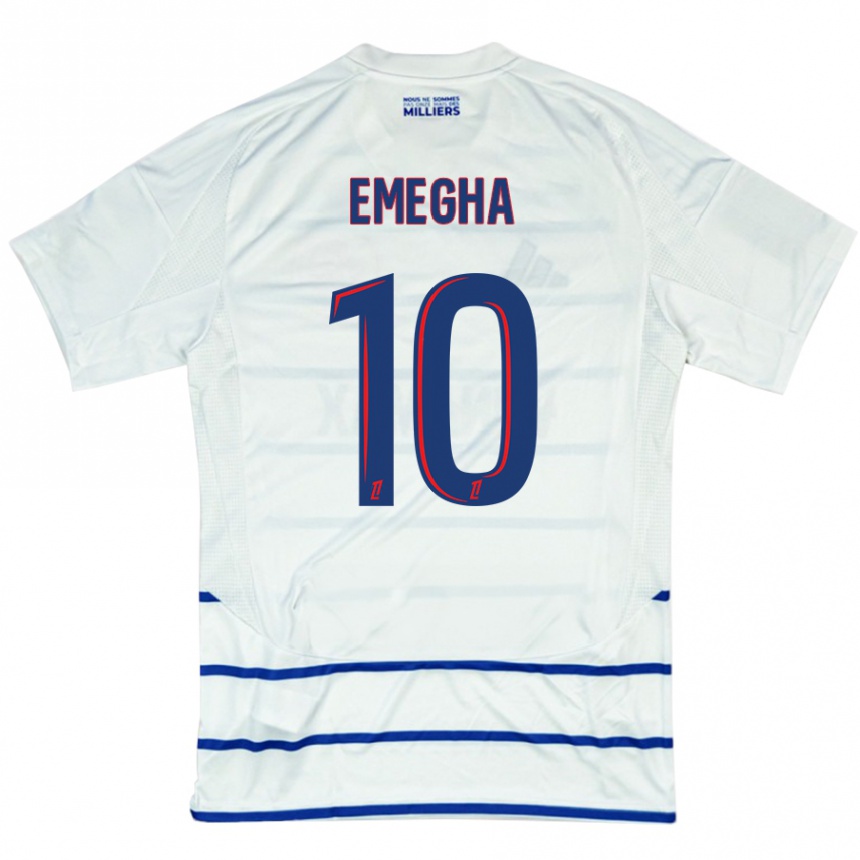 Niño Fútbol Camiseta Emanuel Emegha #10 Blanco Azul 2ª Equipación 2024/25 México