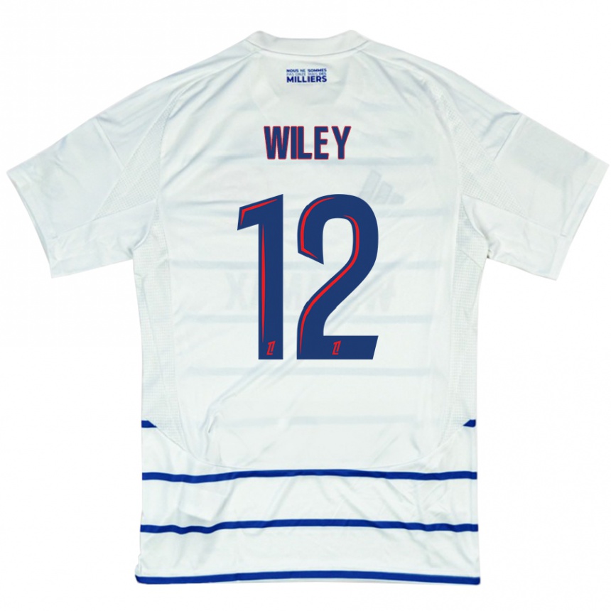 Niño Fútbol Camiseta Caleb Wiley #12 Blanco Azul 2ª Equipación 2024/25 México