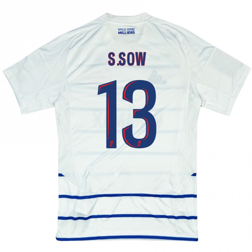 Niño Fútbol Camiseta Saïdou Sow #13 Blanco Azul 2ª Equipación 2024/25 México